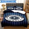 3PCS Soccer Club Emblem Design Printed Soft Bedding Set,Including 1pc Duvet Cover And 2pcs Pillowcases Perfect for Bedroom, Dormitory, Fan gift
