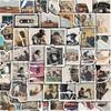 50/100PCS Torn Photo Sticker Nostalgia Harajuku Waterproof Aesthetic Harajuku Luggage Phone Skateboard Art Picture Sticker