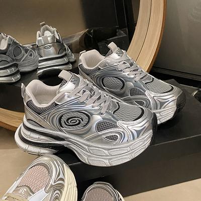 Обувь для женщин 2024 года, новые сетчатые кроссовки для мам, кампусный стиль, универсальные женские повседневные кроссовки, модные спортивные кроссовки для бега из вулканизированной ткани