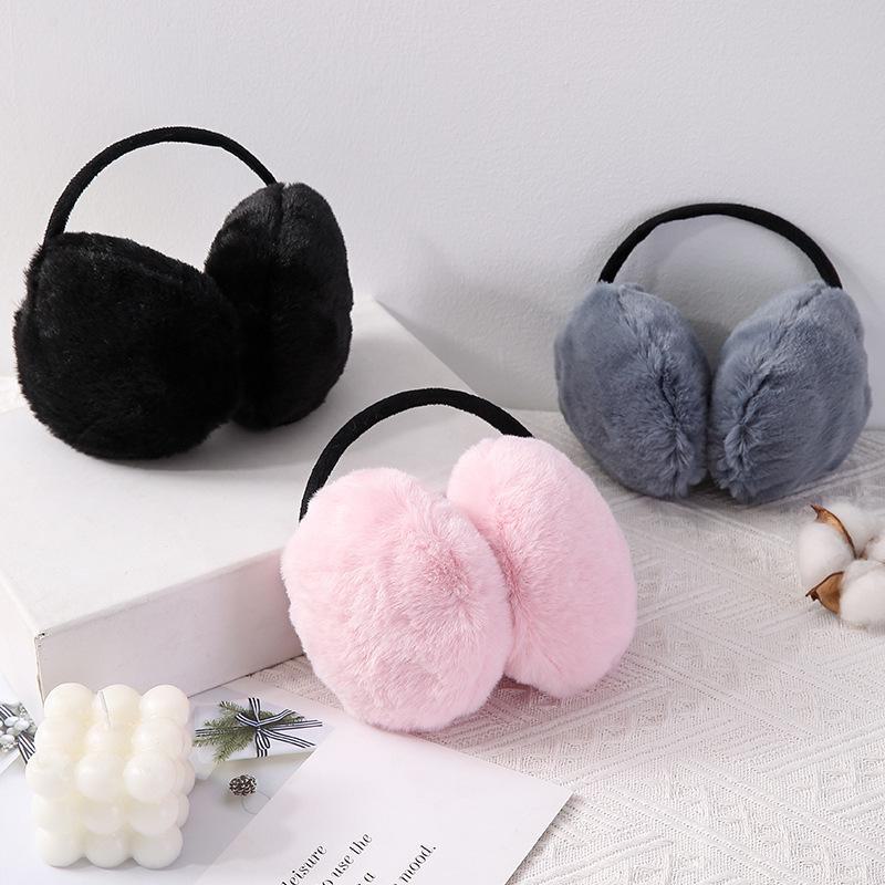 Корейский стиль плюшевые складные зимние наушники для женщин