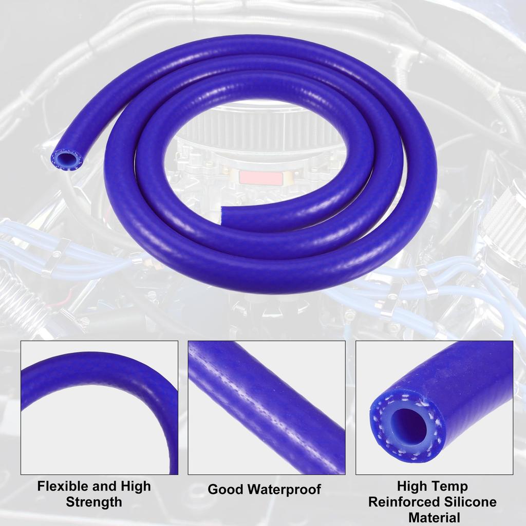 X AUTOHAUX Silicone Vacuum Tube Hose Line, Heat Resistant Hose, Vacuum Hose, Silicone Vacuum