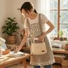 Anti-fouling Kitchen Cooking Apron Floral Printed Gardening Work Uniform  Restaurant Cafe