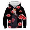 2024 New Japanese Anime Naruto Role-playing Costume Boy Hoodie Sweatshirt Hat Children's Top Harajuku Street Wear