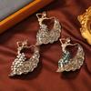 Vintage Style Women Men Fashion Dancer Pearl Crystal Pin Classic Exquisite Lady Party Banquet Rhinestone Brooch Accessories