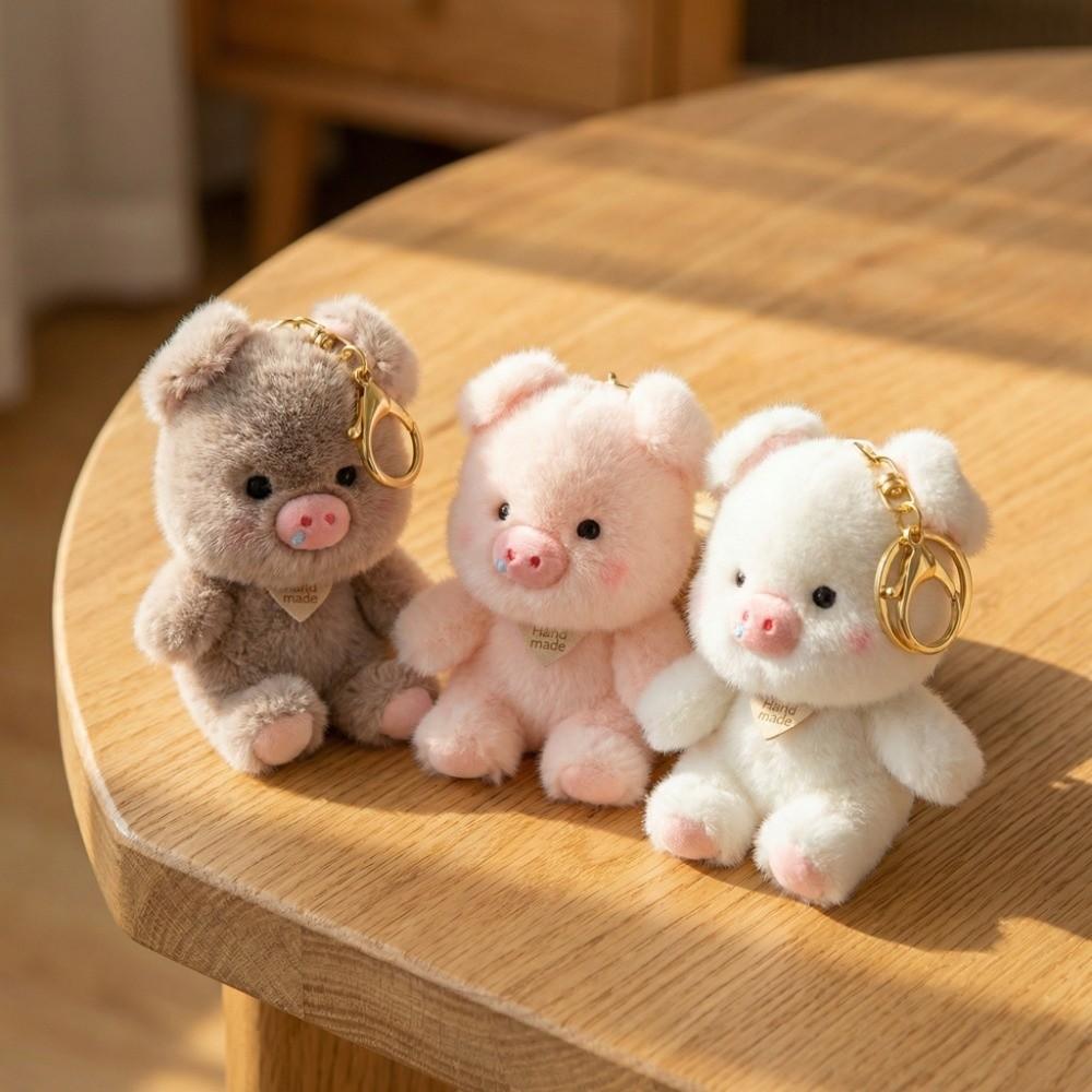 Cute Stuffed Pig Pendant Cartoon Bag Hanging Bag Charm Plush Pig Keychain  Bag Key Decoration