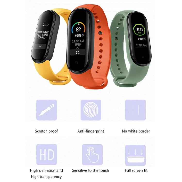 Пленка для Mi Band 6 5 4 TPU для Защиты Дисплея Анти-Пузырьки Высокая Четкость