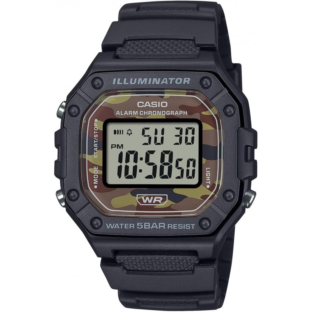 CaSio Men S CaSio Collection Watch Black Camouflage W 218h 5bjf