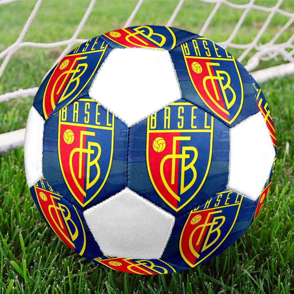 1 шт. Футбольный мяч FC Basel 1893, размер 5, Praha, Мяч для мини-футбола, Цветной, Для всех возрастов, Машинная строчка, ПВХ, Готов к соревнованиям, Прочный, Высокий отскок