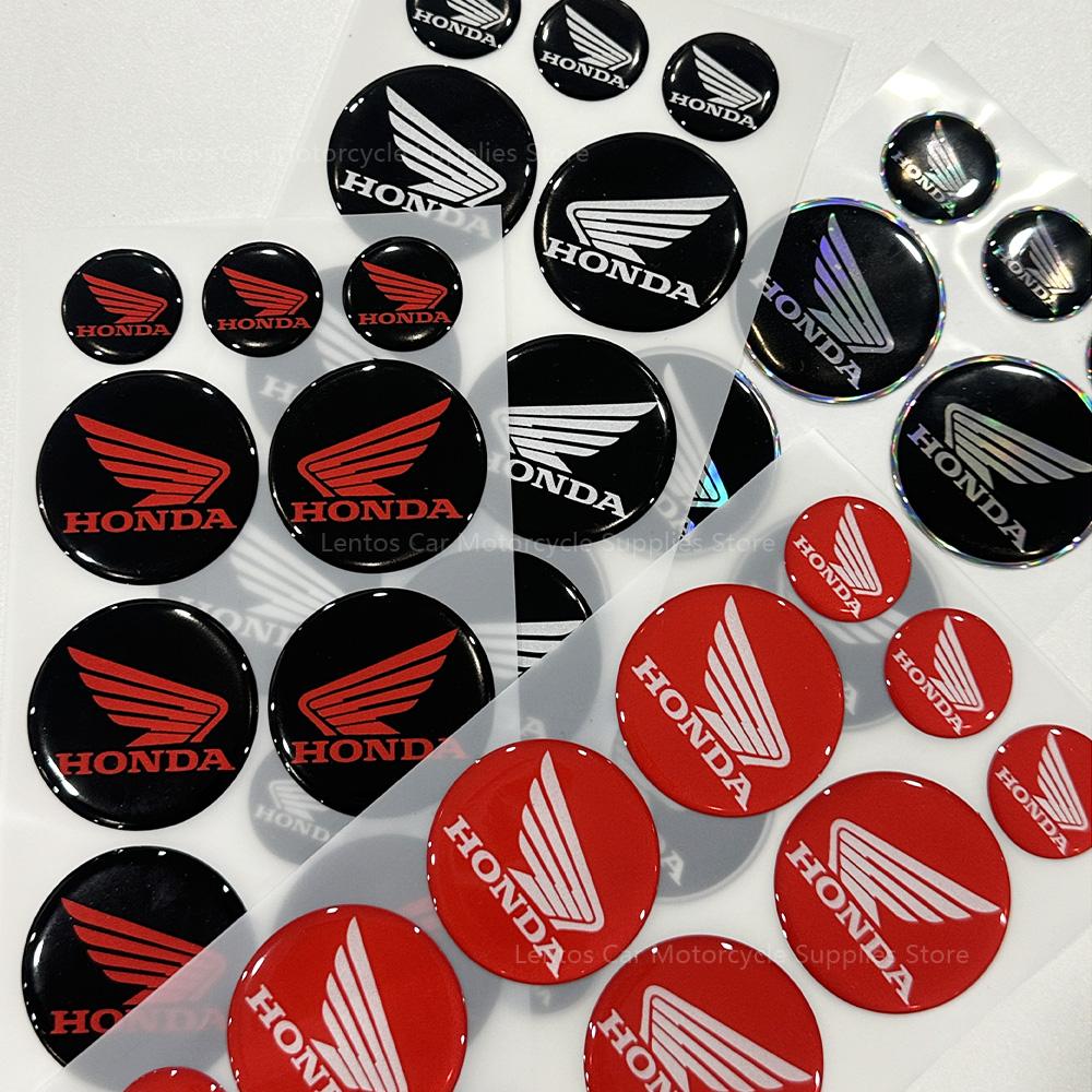 BXK3 3D Car Logo Stickers Suitable for Honda Motorcycle Reflective Waterproof Motorcycle Racing Decorative Soft Adhesive Stickers