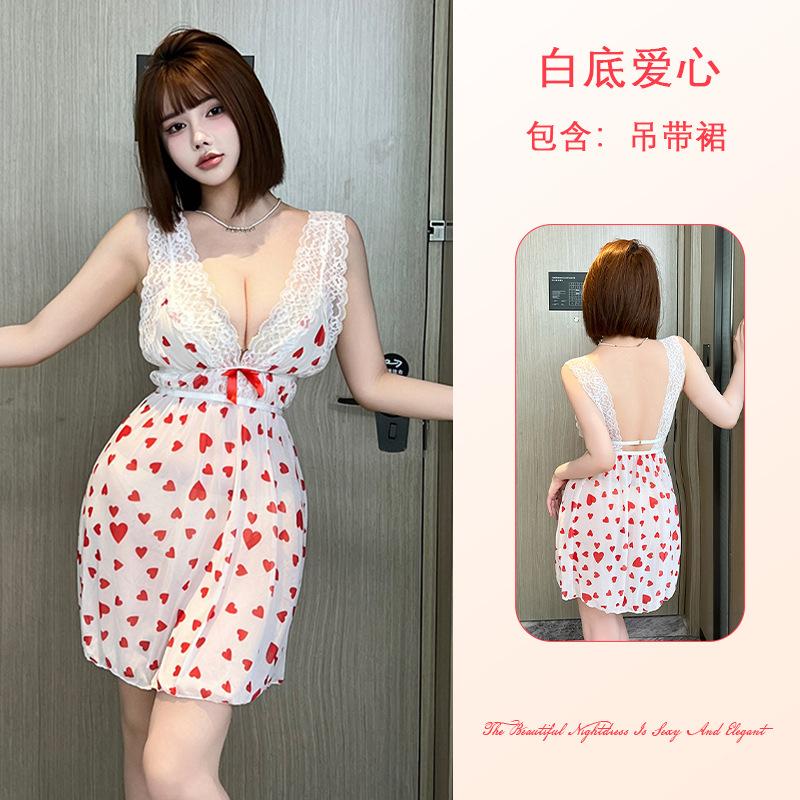 Женская кружевная сетчатая ночная рубашка Pure Desire, дышащая, с глубоким V-образным вырезом, многостильная, сексуальная одежда для отдыха, универсальная, соблазнительная одежда для сна, с разнообразным выбором