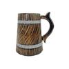 350ml Handmade Wooden Beer Mug, Mango Wood with Sheesham Finish, Barrel Style, Lightweight & Durable, for Craft Beer, Home Bar, Café, Party, Gift