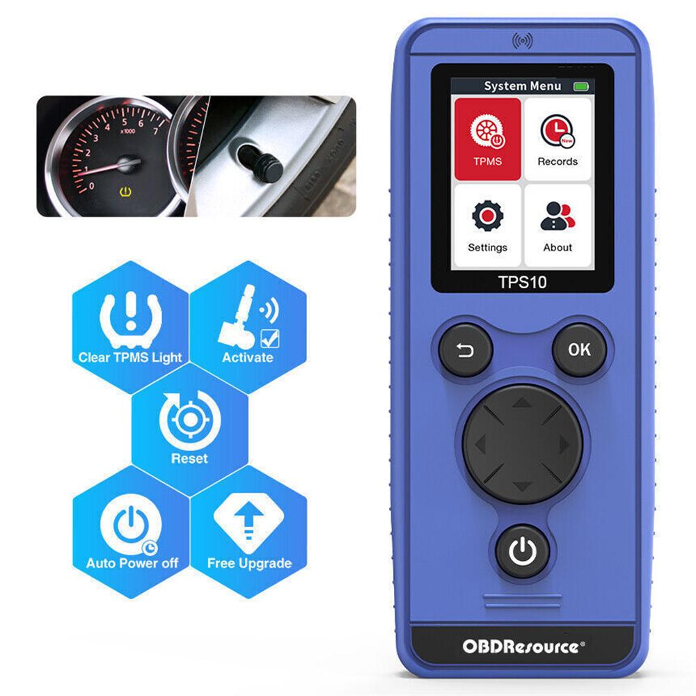 Universal TPMS Relearn Reset tire pressure Activate sensor updateable multi-languages TPS10 Works for CAR, SUV, VAN, Pickup Car, Light Truck