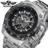 Men's Fashion Leisure Steel Strip Hollow Automatic Mechanical Watch