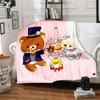 1pc Blanket Rilakkuma1 Print Design, Lightweight Blanket for Sofa, Bed- Soft &Warm, Gift for All Seasons like Christmas, Halloween