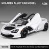 1/24 масштаб McLaren 720S спортивный автомобиль литой модели игрушки имитация литой машины со звуком и светом инерционный механизм декоративные игрушки мальчики подарок