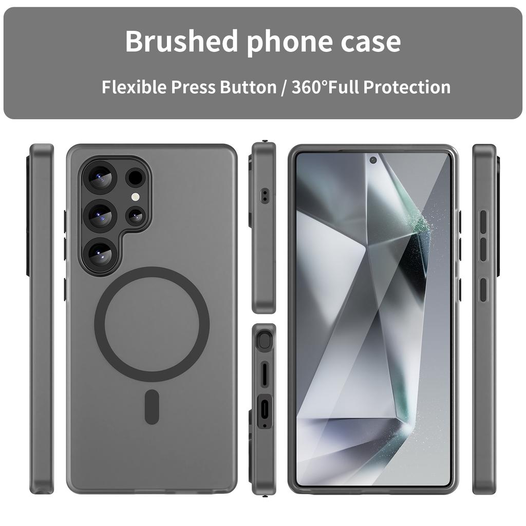 Магнитный Беспроводной Зарядный Чехол Magsafe Для Samsung Galaxy S25 S24 Ultra S25 Plus S24 FE Роскошный Ультратонкий Мягкий ТПУ Чехол