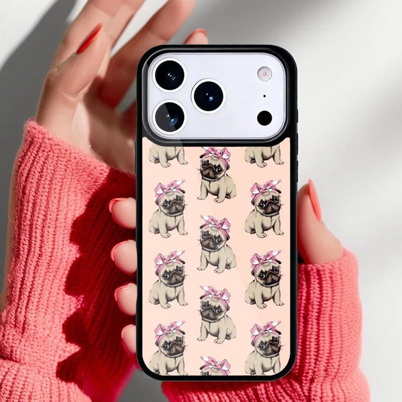 Чехол для телефона с мопсом и французским бульдогом для iPhone 17 Air 16e 15 14 13 Pro Max Задняя крышка для 12 11 Pro Coque