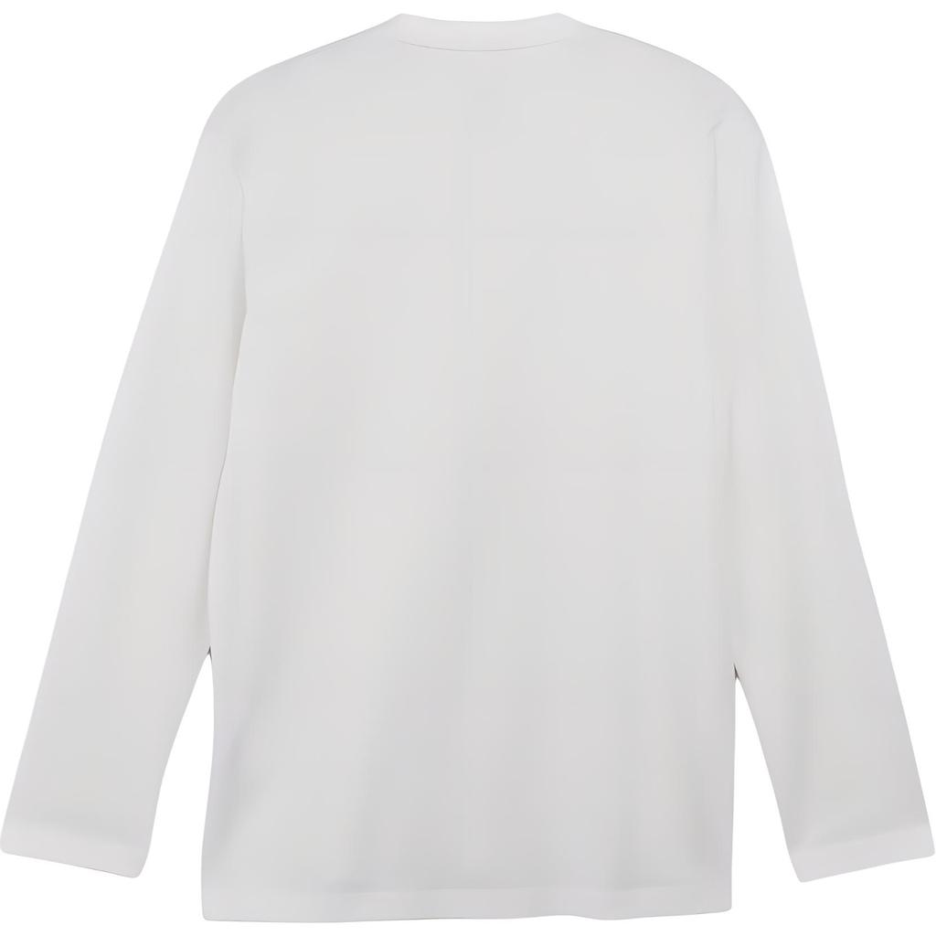 Y-3 Футболка свободного кроя с длинными рукавами и круглым вырезом, унисекс, белая JD9832
