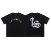 Cross-border new graffiti letter printing European and American street trendy brands loose and versatile casual men's and women's short-sleeved round