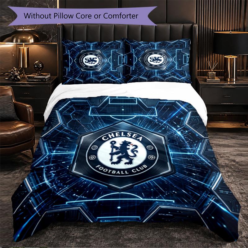Набор постельного белья Chelsea FC, 3 предмета, мягкая микрофибра, пододеяльник с наволочками для спальни