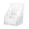 Acrylic Brochure Holder 3-Tier Brochure Display Stand with Divider Wall Mount Countertop Clear Flyer Holder Rack Magazine Booklet Display Stand