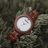 BOBO BIRD 2021 New Women's Handmade Wooden Watch, Exquisite Lightweight Watch (Red Sandalwood)