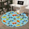 Colorful Transportation Office Carpet Chair Mats, Fun Vehicle Pattern for Home Decor, Office Use, and Gift Giving1118091a