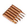 6PCS Copper Soldering Iron Tips Replacement Solder Tip Lead-free Welding Head for 900M-T Soldering Re
