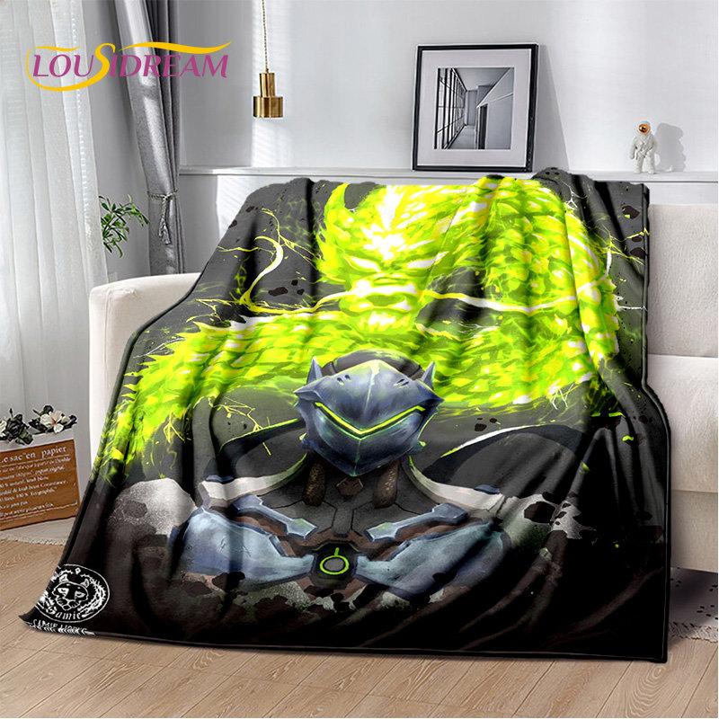 Мягкое плюшевое одеяло Overwatch Gamer DVA Reaper, фланелевое одеяло, плед для гостиной, спальни, кровати, дивана, пикника, ребенка 3D