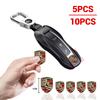 AABKW1 1cm Car Remote Key Stickers Badge Emblem Car Accessories For Porsche Cayenne Panamera Macan 911 718 Taycan Boxster Cayman 918