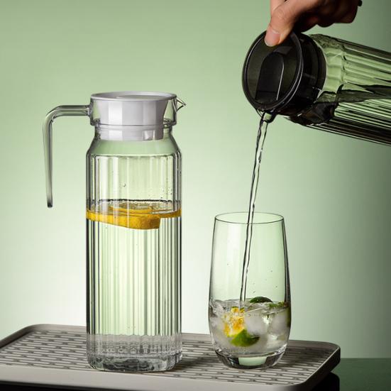 Пластиковые кувшины объемом 1,1 литра с крышкой, кувшин для чистой воды без содержания бисфенола А для холодного чая, лимонада, небьющийся кувшин для напитков, холодильник, кувшин для домашнего офиса