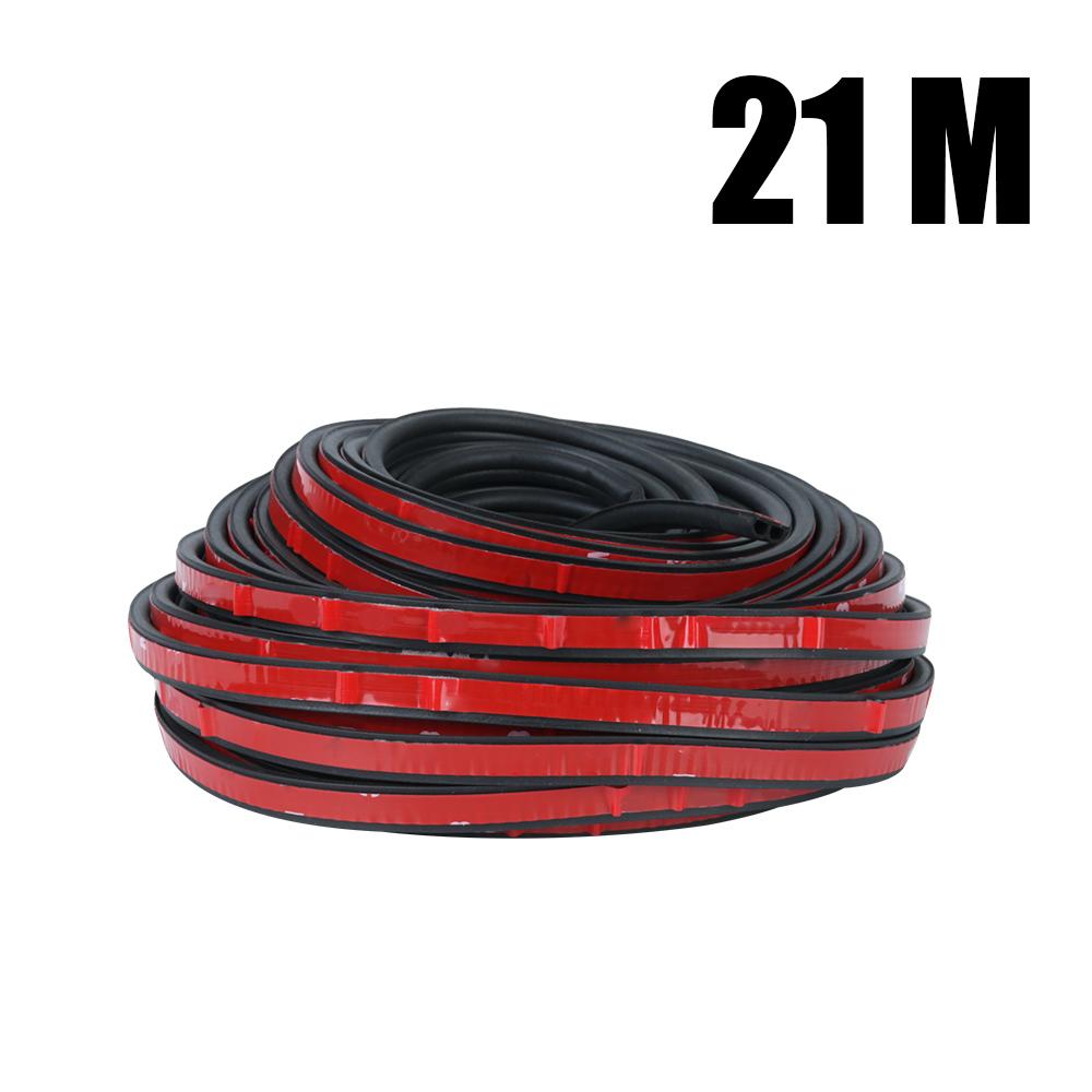 Звукоизоляция Уплотнительные полосы для дверей автомобиля Аксессуары для интерьера Резиновые уплотнители Наклейка Уплотнитель 5M/16M/21M/26M B-образная форма