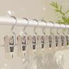 5-pack Three-word Clips Single and Double Glue Multi-function Hook Clips Stainless Steel Pants Clips Household Seamless Storage Metal Clothespins