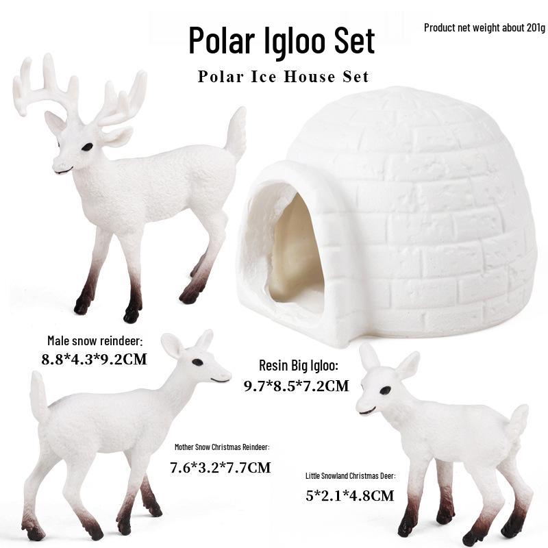 Набор моделей диких животных Арктики: Белый медведь и пингвин