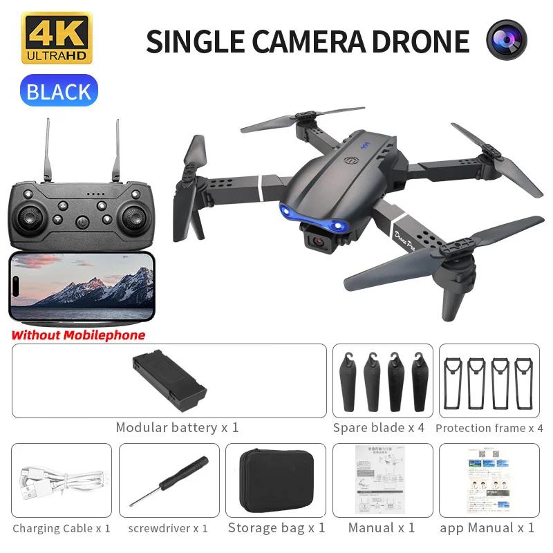 E99Pro Mini RC Drone 4K Professional Wide Angle Dual HD Camera Foldable Helicopter 5G WiFi FPV Height Hold