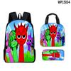 3d Sprunki Game Backpack With Waterproof Lunch Bag And Pencil Case For School