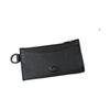 Coach Zip Card Case 13 Letter Logo Zipper Solid Color Cross Grain Leather Clutch Card Holder Wallet Women wallet Black CJ879-BLK