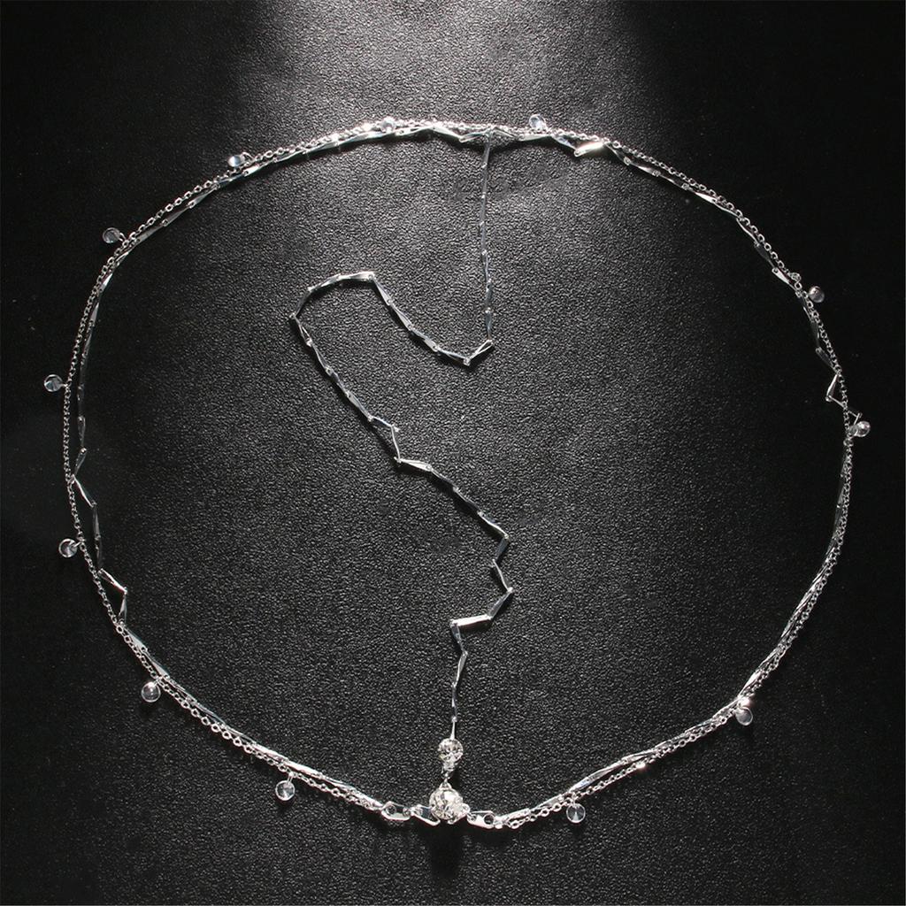 Элегантная цепочка на лоб Свадебное украшение на голову Стильные аксессуары для волос Индийские украшения Стразы Повязка на голову