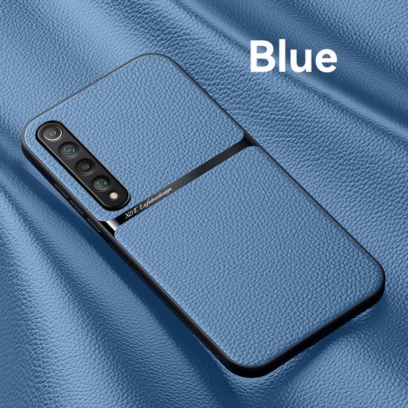 Чехол для Xiaomi Mi 10 5G Роскошный Тонкий Кожаный Автомобильный Магнитный Держатель Задняя Крышка Для Xiomi Mi 10 Mi10 Мягкий Бампер Защита Coque