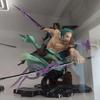JT studio Same style One Piece 9.84in/25cm Roronoa Zoro Sitting Three Thousand Worlds double Head PVC Mode Toys Gifts