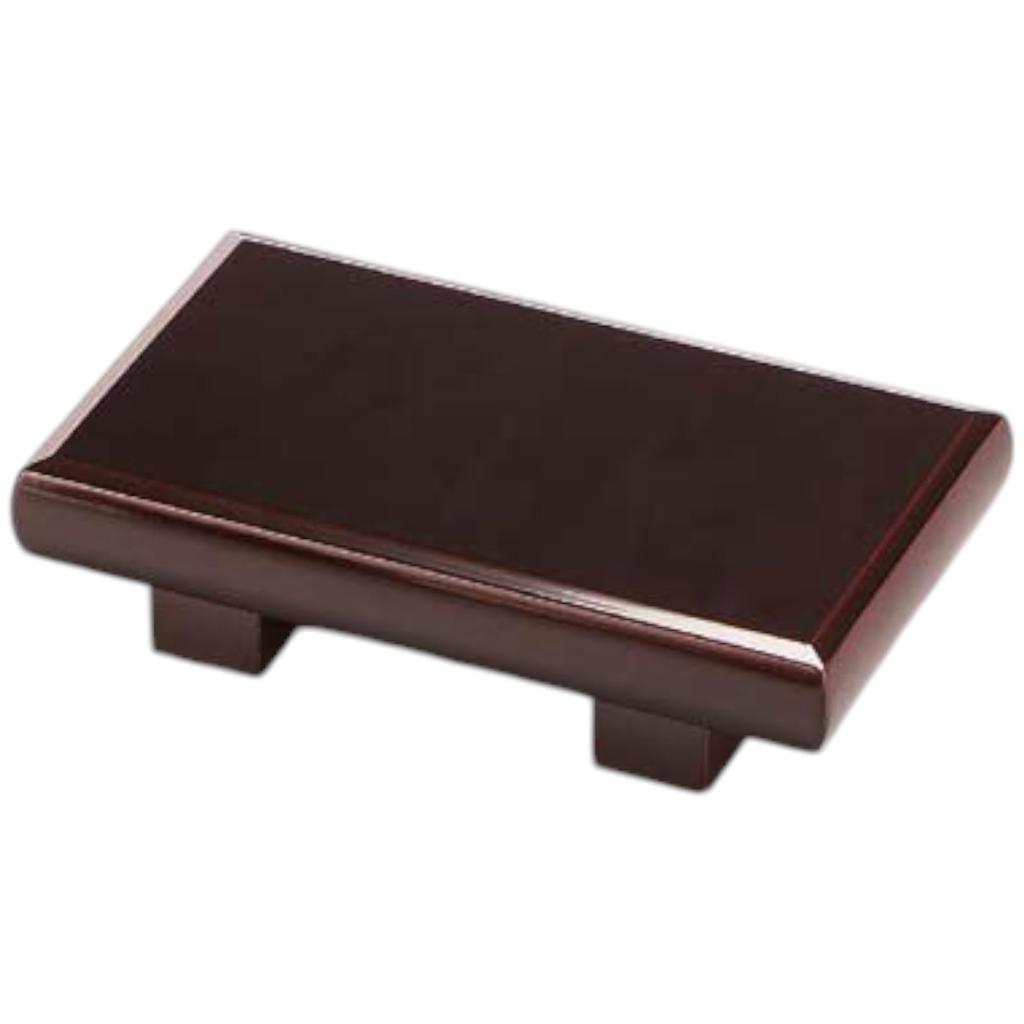Premium Nigiri Sushi Wooden Plate with Drum Urushi Lacquer Made In Japan J-kitchens Plate, 7-inch Stand, Finish, Shatter-Resistant,