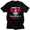 Специальная футболка для мужчин 'Connect To God The Password Is Prayer' из 100% хлопка, повседневная, уличный стиль