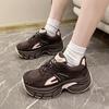Модные женские кроссовки на платформе со шнуровкой и круглым носком, толстая подошва 2024 года, высококачественная повседневная удобная женская обувь Zapatillas De Mujer