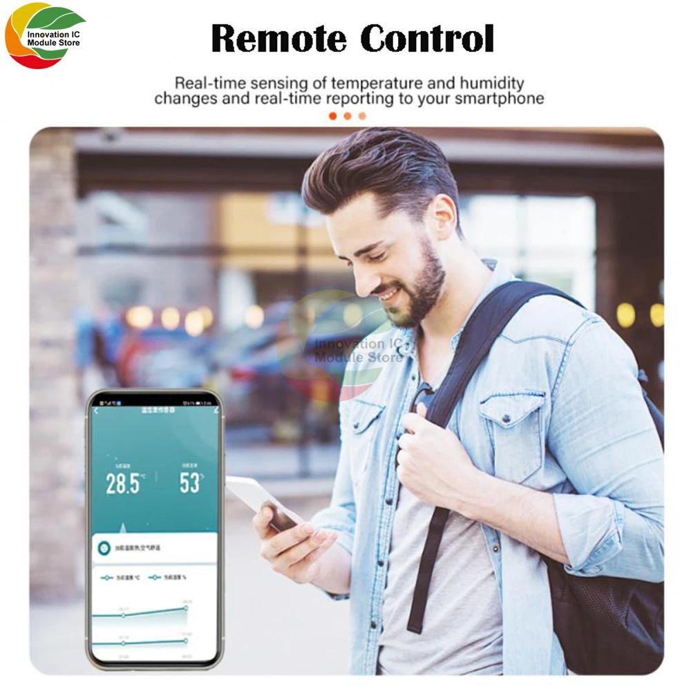 Tuya Умный WiFi/Zigbee Датчик Температуры и Влажности Удаленно Связанный Внутренний Гигрометр с Поддержкой Alexa Google Home