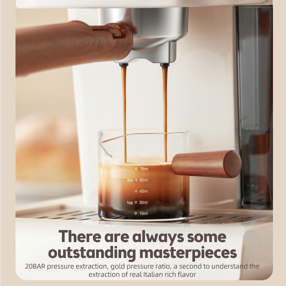 Эспрессо-машины для дома, эспрессо-машина из нержавеющей стали, 20 бар, с паровой трубкой для вспенивания молока, 0,8 л