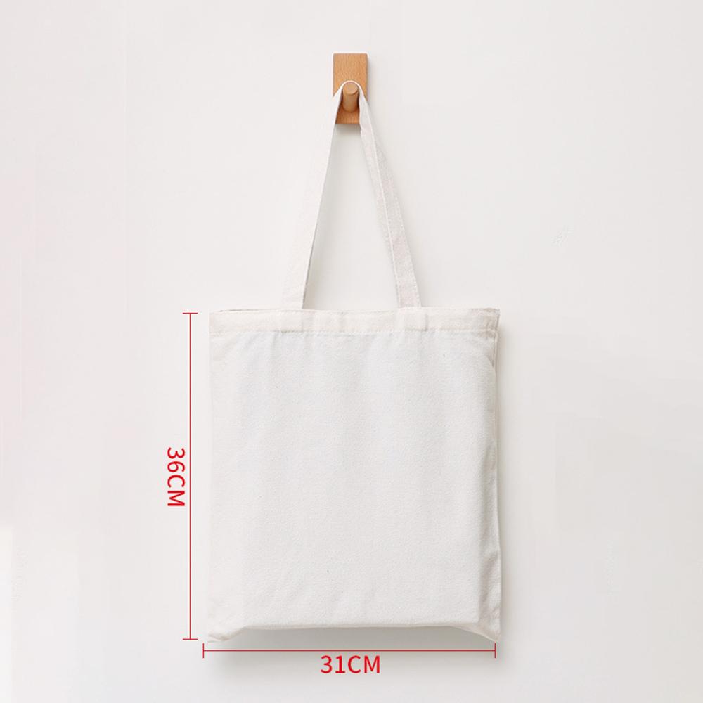 Folding Canvas Bag Reusable Shopping Bag Unisex Eco-Friendly Tote Bags Diy Shoulder Bag Grocery Handbag New