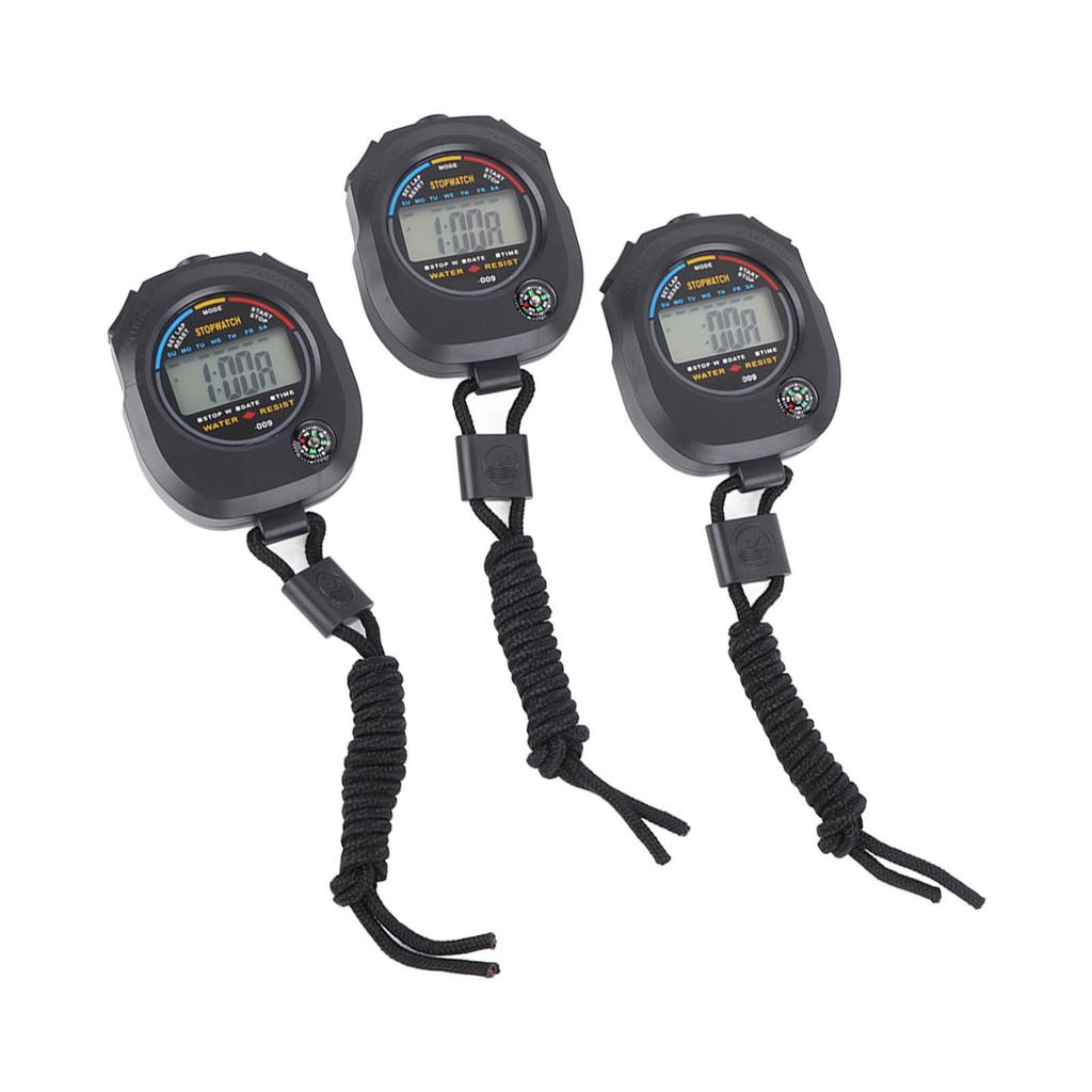 3 PCS Sports Stopwatch High Accuracy Waterproof 40mah Sports Stopwatch Timer for Running Swimming Basketball