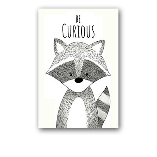 Симпатичные мультяшные животные, холст, картина, украшение, детская комната, детский сад, настенные художественные фотографии, современные популярные украшения для дома