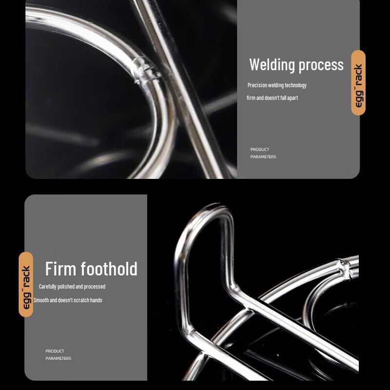 LETGANT Stainless Steel 7-Hole Egg Steaming Rack