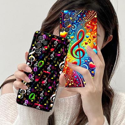 Чехол для телефона Samsung Galaxy A56 55 54 53 52 51 36 35 34 23 16 15 5G с нотами Красочный Чехол Роскошный Красивый
